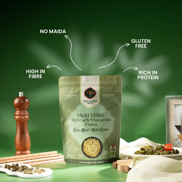 Multi Millet Spinach Macaroni Pasta