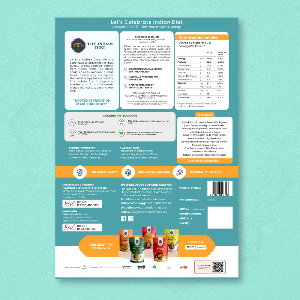 Multi Millet Fruits-nuts & Berries Muesli