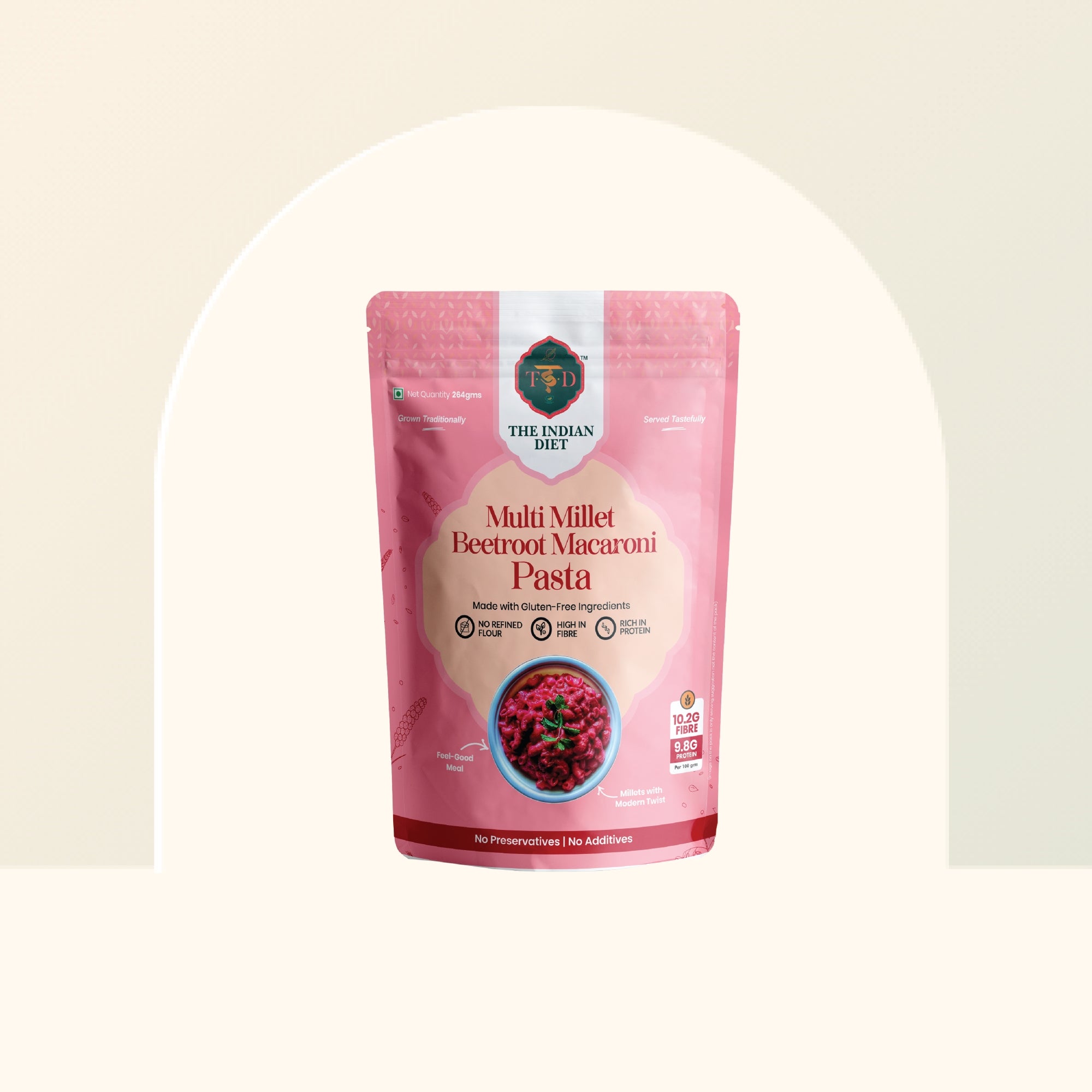 Multi Millet Beetroot Macaroni Pasta