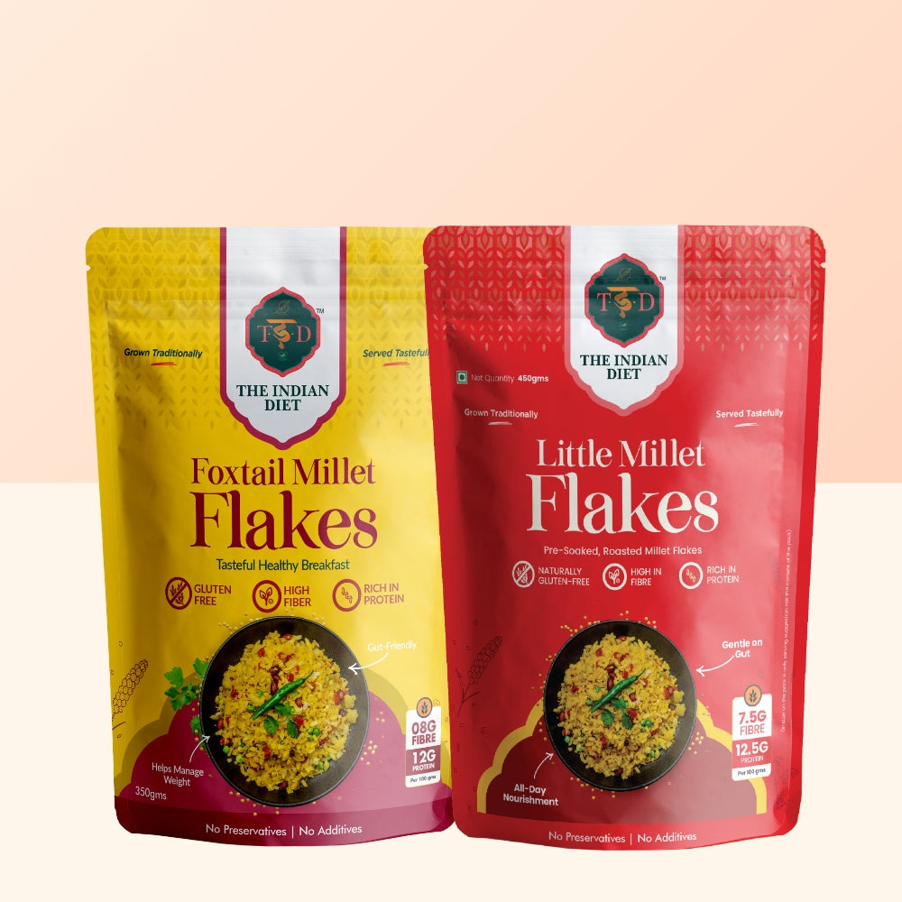 High Protein-Fiber Pre-Soaked Positive Millets Flakes