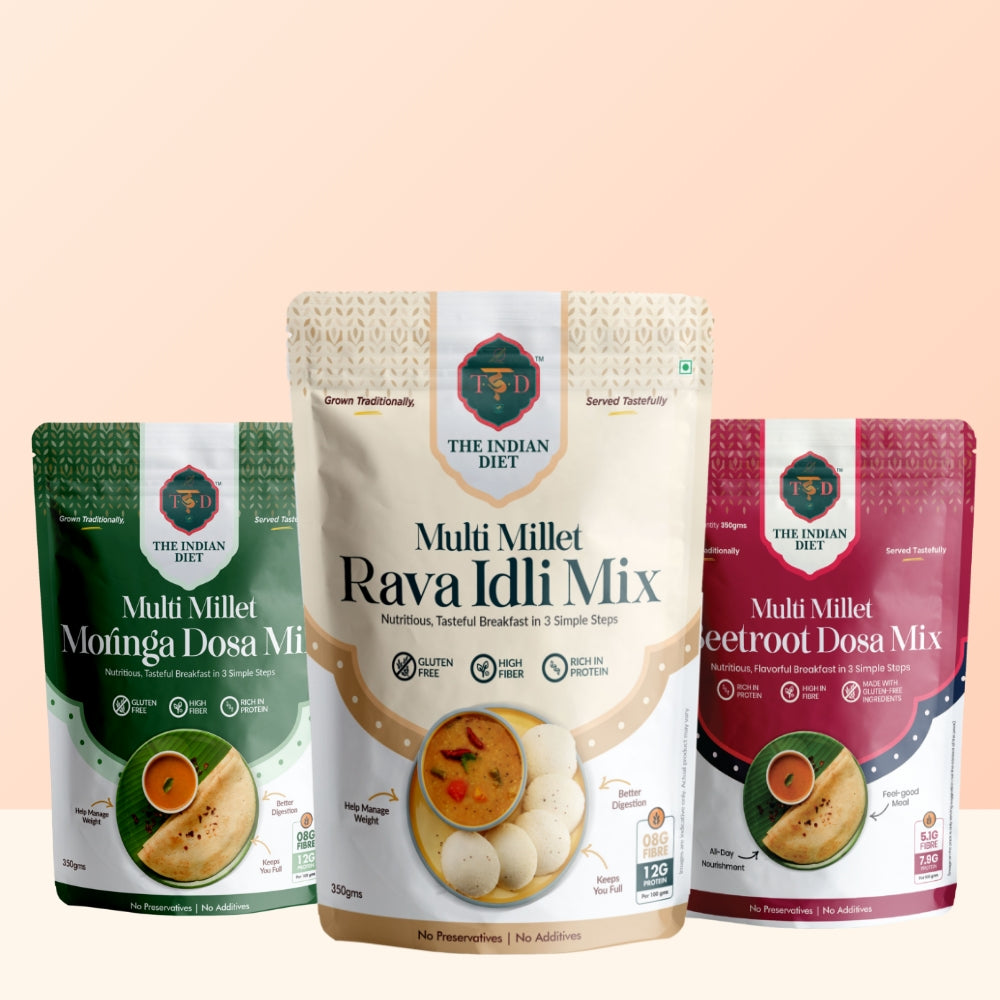 Multi Millet Instant Idli-Dosa Mix Breakfast Combo