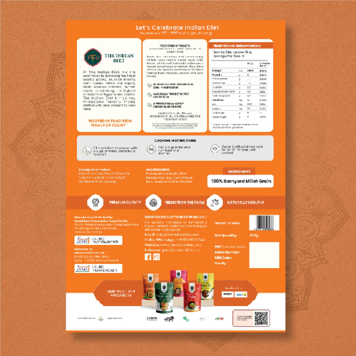 Pre-Soaked Unpolished Positive Millet Grains Combo