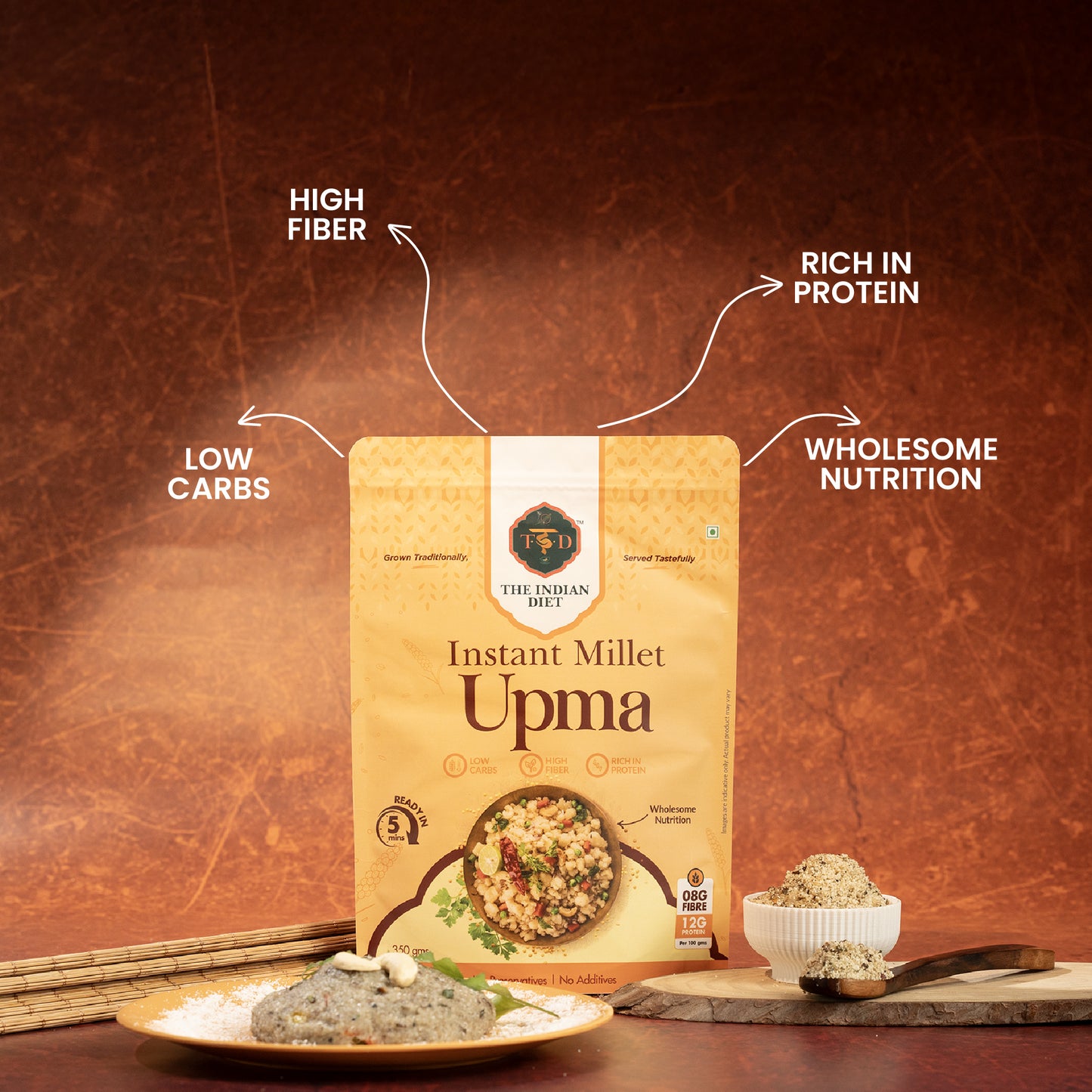Ready-to-Cook Multi Millet Instant Millet Upma & Khichdi Combo