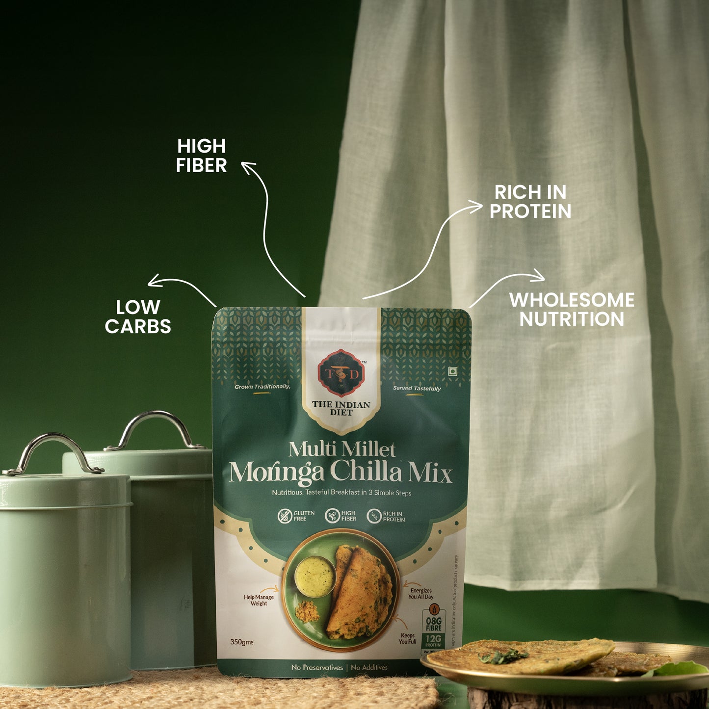 Multi Millet Moringa Chilla Mix