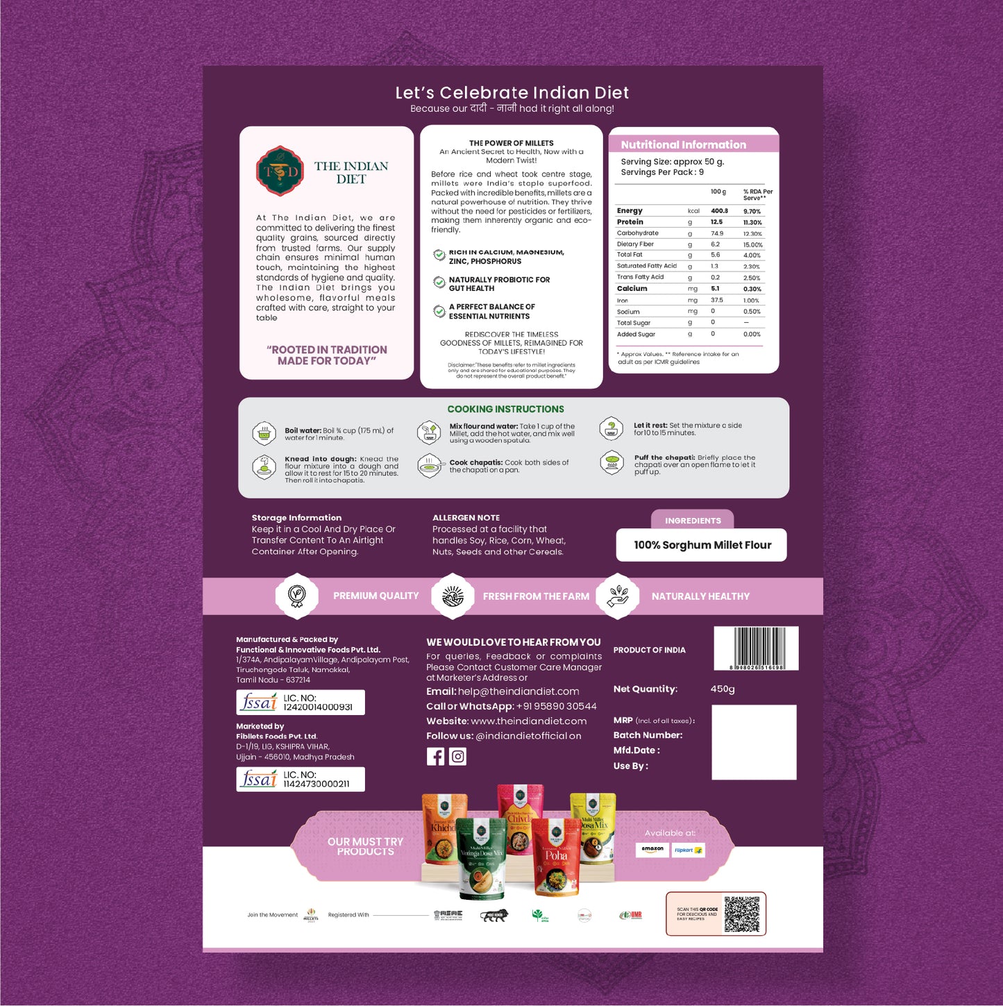 Pre-Soaked Ragi & Jowar Millet Flour Combo